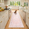 RELEANY Area Rugs Runner 2'6"x8' Washable Non-Slip, Floral Vintage Distress by RELEANY