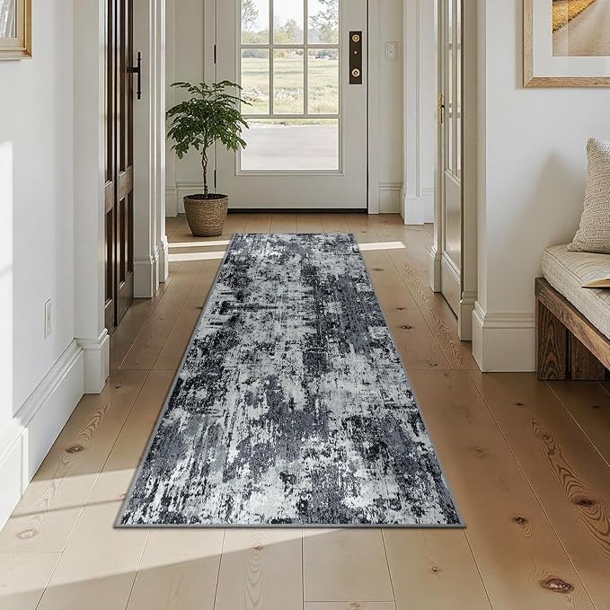 RELEANY Washable Area Rugs 2x7 Non-Slip Modern Abstract Soft - Image 7
