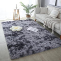 KICHOWUA 6x9 Dark Grey Fluffy Shag Rug by KICHOWUA