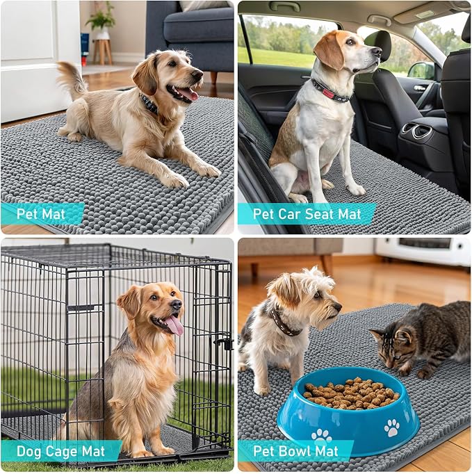 OLANLY Dog Door Mat for Muddy Paws 24x16, Absorbs Moisture and Dirt, Absorbent - Image 7
