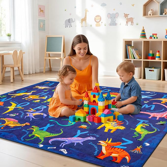 3x5 ABC Classroom Rug for Kids Playroom, Alphabet Rug - Image 6