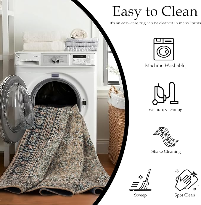 Ruaruarug Washable Area Rug 10x14 - Image 3