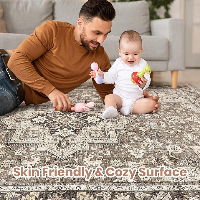 Vintage Living Room Area Rug 8x10 - Image 3