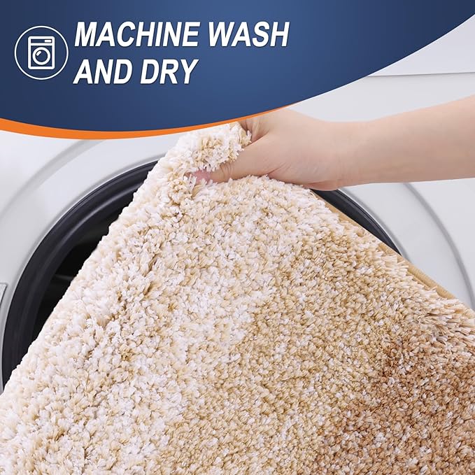 OLANLY Large Bathroom Rugs Mat 45x27, Extra Soft Absorbent Microfiber Bath Rugs - Image 6