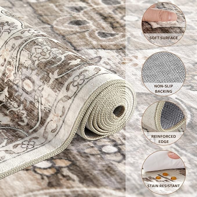 Washable 10x14 Area Rug for Living Room - Image 3