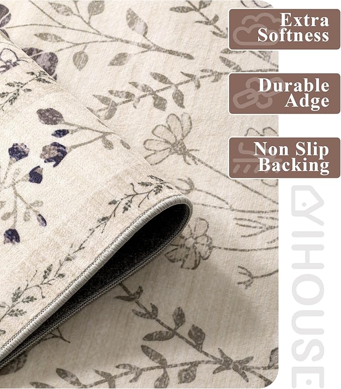 YIHOUSE Washable 5x7 Area Rugs for Bedroom Girls, Large Boho Carpet for Entyway - Image 7