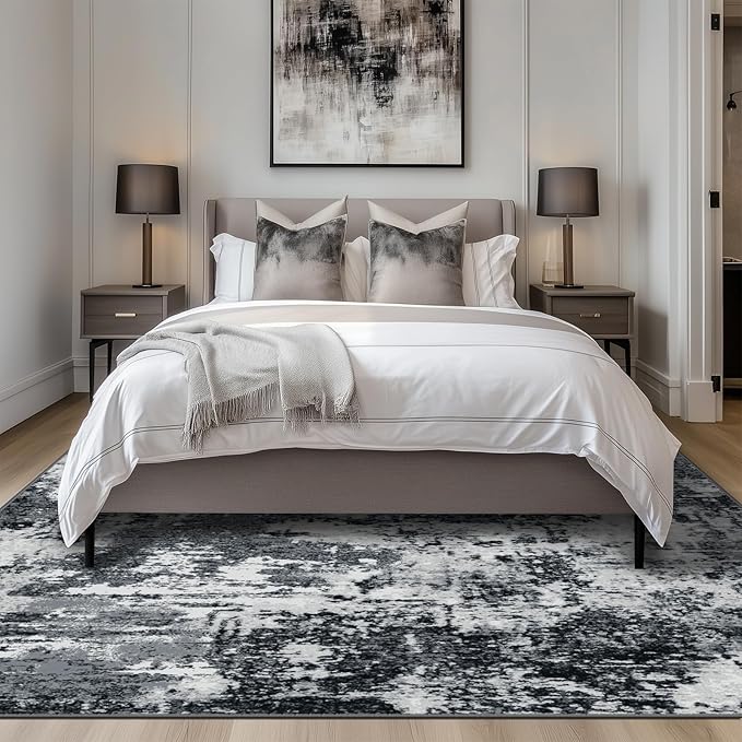 RELEANY Washable Area Rugs 5'x8' Non-Slip Modern Abstract Soft - Image 3