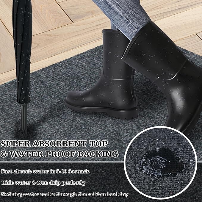 Doormats Outdoor and Indoor Ultra Thin Design, Strong Stain-Resistant Entryway - Image 4