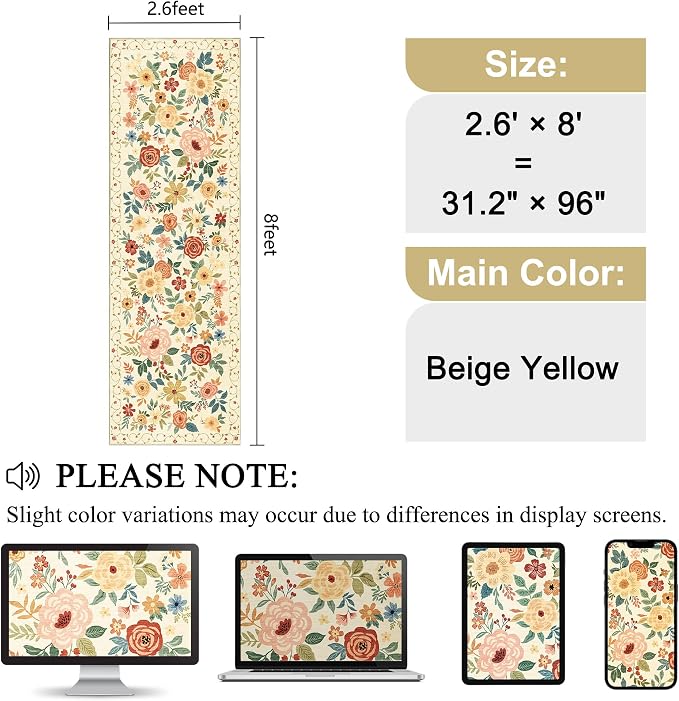 DUKINO Runner Rug, 2.6x8 Kitchen Rug - Image 2