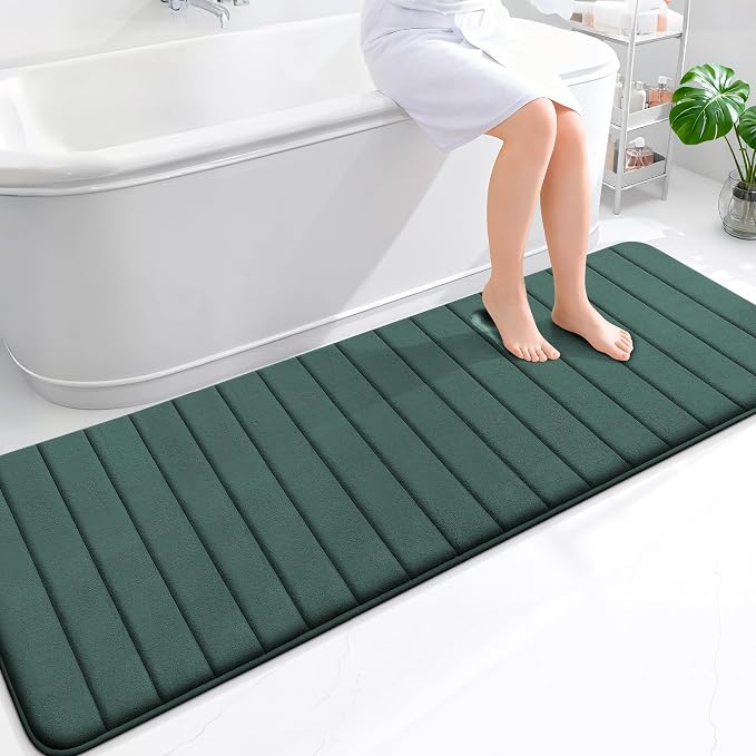 OLANLY Memory Foam Long Bathroom Rugs Runner 70x24, Super Soft Absorbent Bath by OLANLY