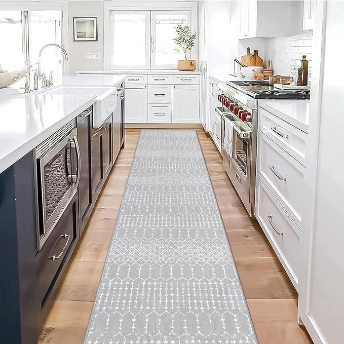 Lahome Moroccan Washable Rug Runner 2x10 Non-Slip Runner Rug by Lahome