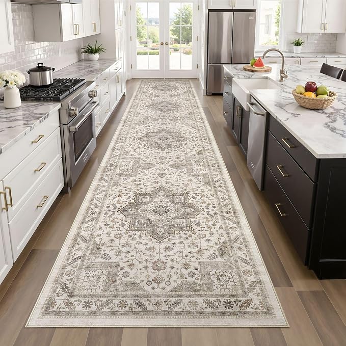 Vintage Hallway Runner Rug 3x12: Large Soft Washable Entryway - Image 8