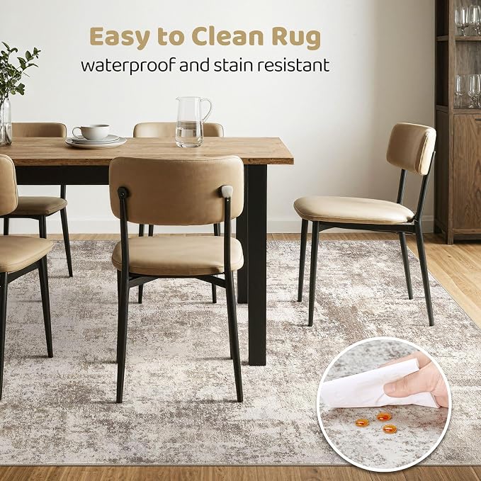 LOONGRUG 8x10 Area Rugs Living Room: Washable Large Abstract Soft Rug Stain - Image 6