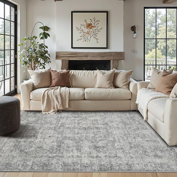 Rugxara 4x6 Area Rugs for Living Room Bedroom, Large Washable Rug, Non Slip & by Rugxara
