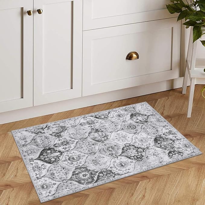Lahome Moroccan Trellis Washable Rug, 2x3 Kitchen Rugs - Image 4