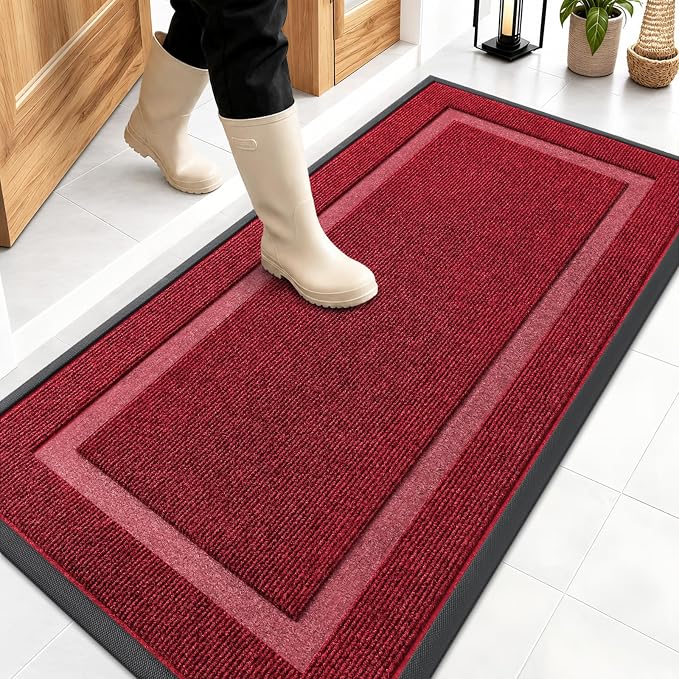 OLANLY Front Door Mat Indoor Outdoor Entrance, Waterproof All-Season, by OLANLY