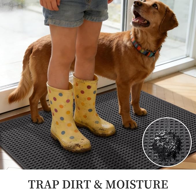 YIHOUSE Indoor Door Mat 24" x 36", Non-Slip Washable Entryway Mat, Dirt Trapper - Image 3
