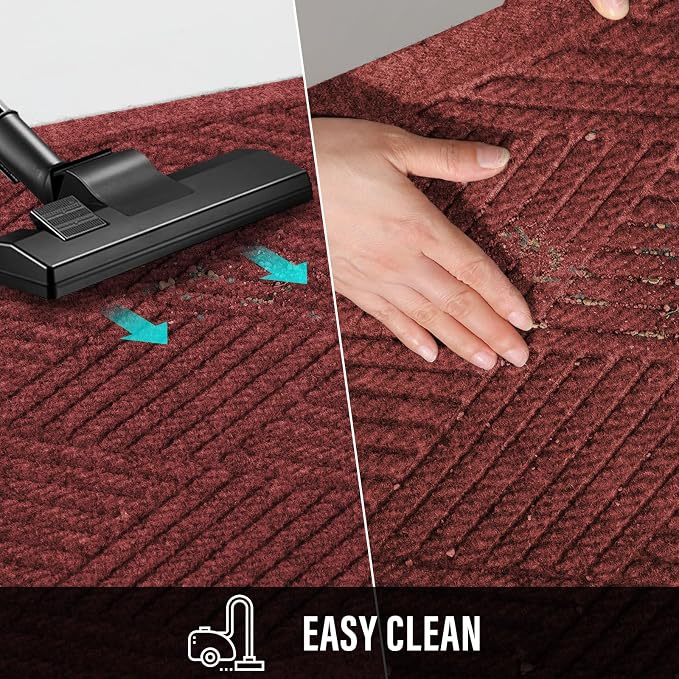 HIYARD Sturdy Front Door Mat, Absorbent Muddy Dirt Resist Welcome Door Mats - Image 7