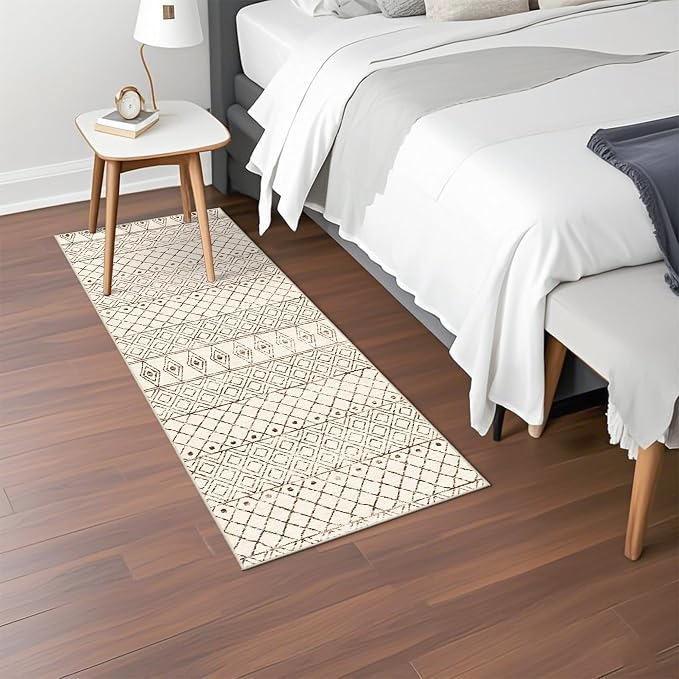 2x5 Rug Runner Boho Geometric: Washable Hallway Moroccan Runners - Image 4