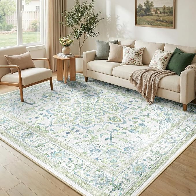 CAPALOCA Machine Washable Rugs Nursery Rug 3x5 Cute Girl Non Slip Low Pile - Image 2