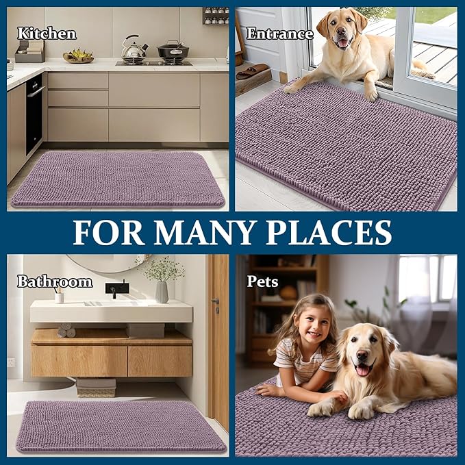 OLANLY Dog Door Mat for Muddy Paws 47x24, Absorbs Moisture and Dirt, Absorbent - Image 8