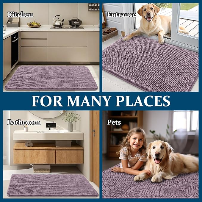 OLANLY Dog Door Mat for Muddy Paws 54x32, Absorbs Moisture and Dirt, Absorbent - Image 8