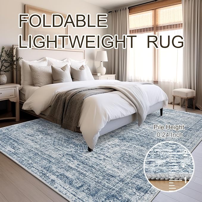 Soalmost 6x9 Area Rug for Living Room Washable 6x9 Non-Slip Modern Rugs for - Image 9