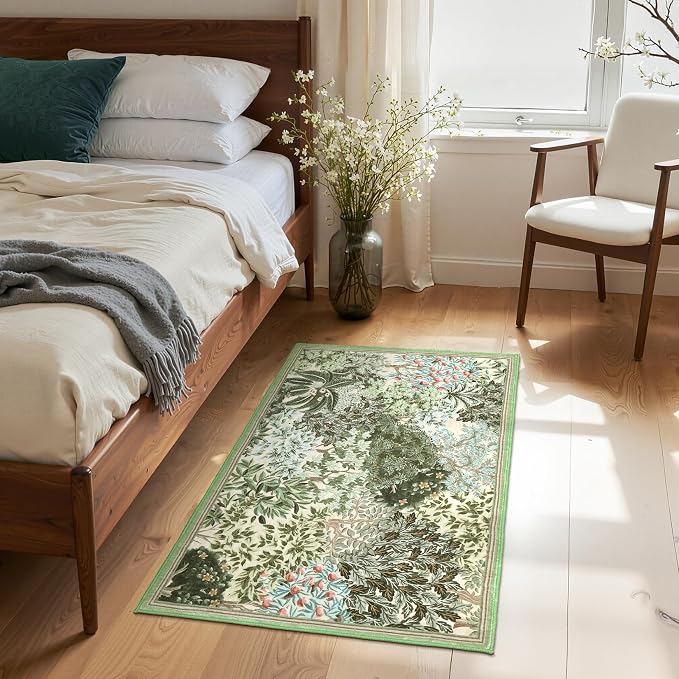 GarveeHome 2x3 Entryway Area Rug Non Slip Front Door Forest Rugs, Washable - Image 3
