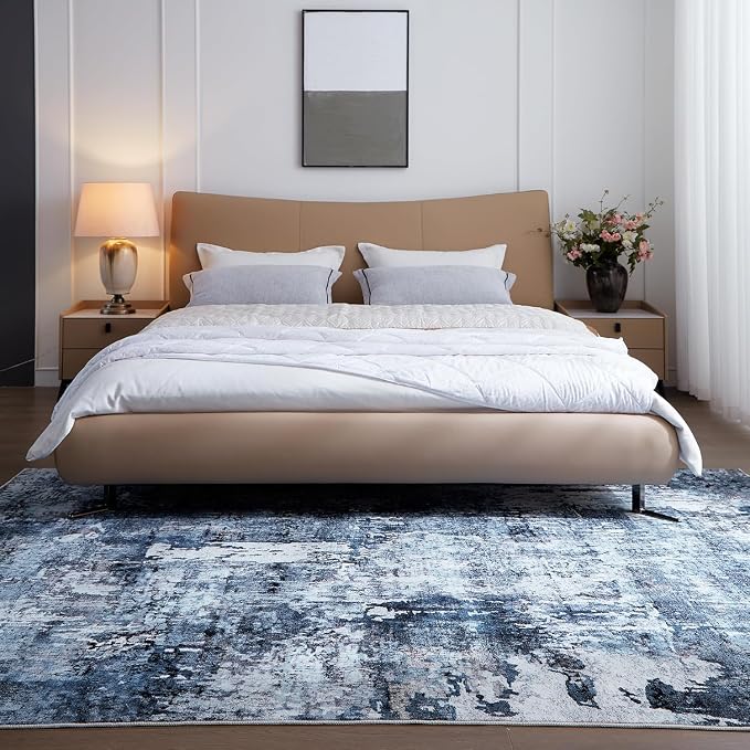 Rugcomf 9x12 Boho Rug Soft Area Rug Non-Slip Non-Shedding Faux Wool Vintage Rug - Image 2