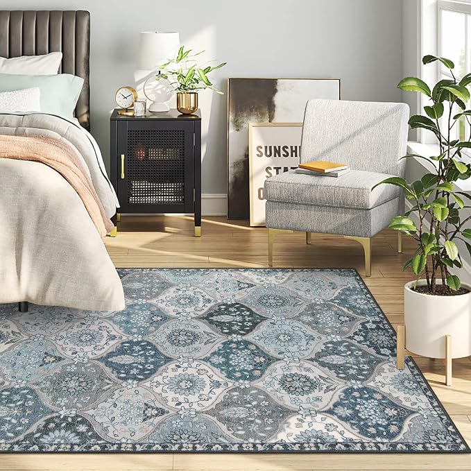 Lahome Moroccan Machine Washable Area Rugs, 4x6 Rug - Image 6
