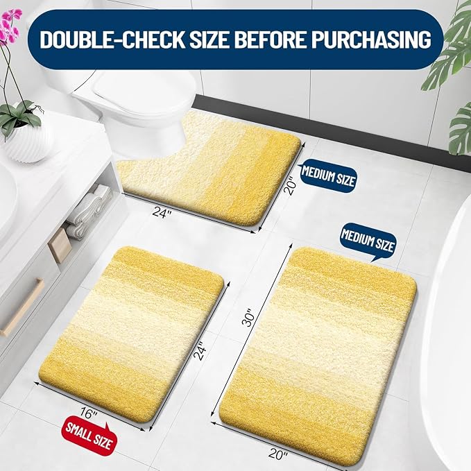 OLANLY Bathroom Runner Rugs Mat 47x20, Extra Soft Absorbent Microfiber Bath Rugs - Image 2