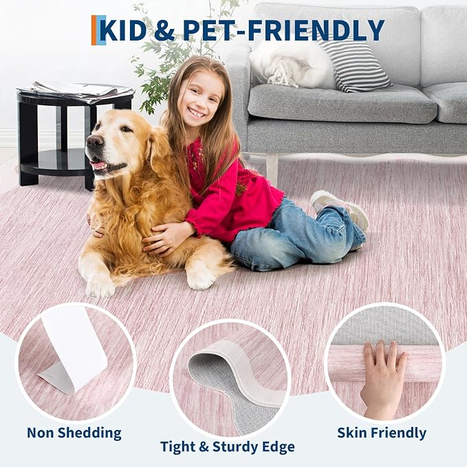 GarveeHome Scalloped Washable Area Rug 4x6 Small Entryway Rug Non Slip Modern - Image 7