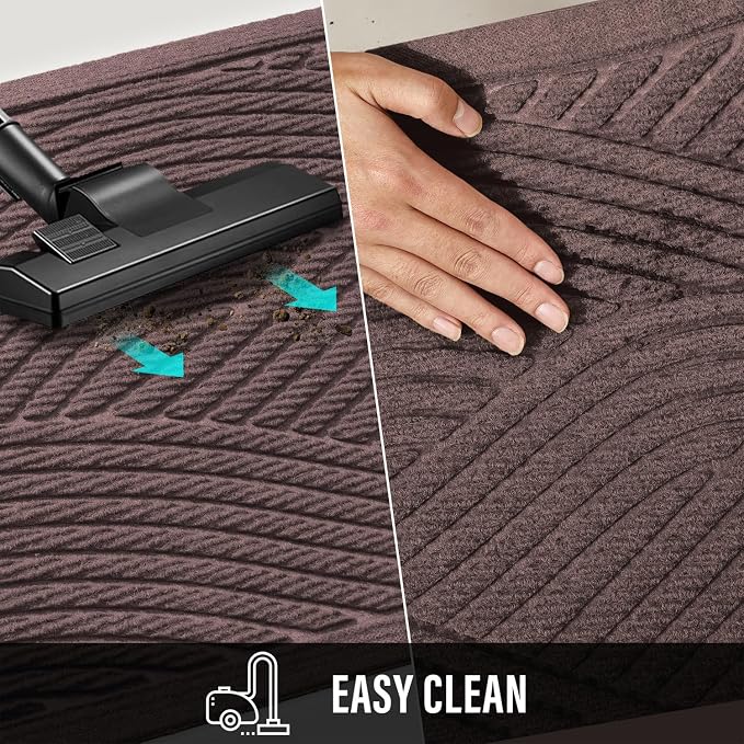 HIYARD Sturdy Front Door Mat, Absorbent Muddy Dirt Resist Welcome Door Mats - Image 6