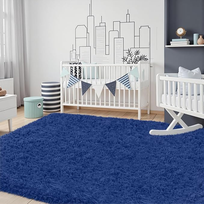 6x9 Area Rug for Living Room, Ultra Soft Fluffy Shag Rugs for Bedroom, Non-Slip - Image 3