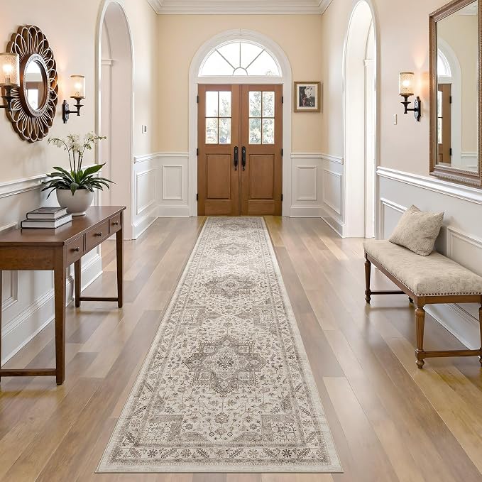 Vintage Hallway Runner Rug 2x10: Large Soft Washable Entryway - Image 2