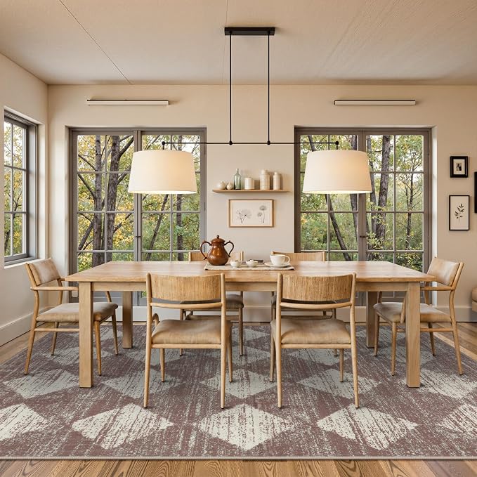 Lahome Zelie Machine Washable Rugs 6x9, Soft Beige Rugs - Image 8
