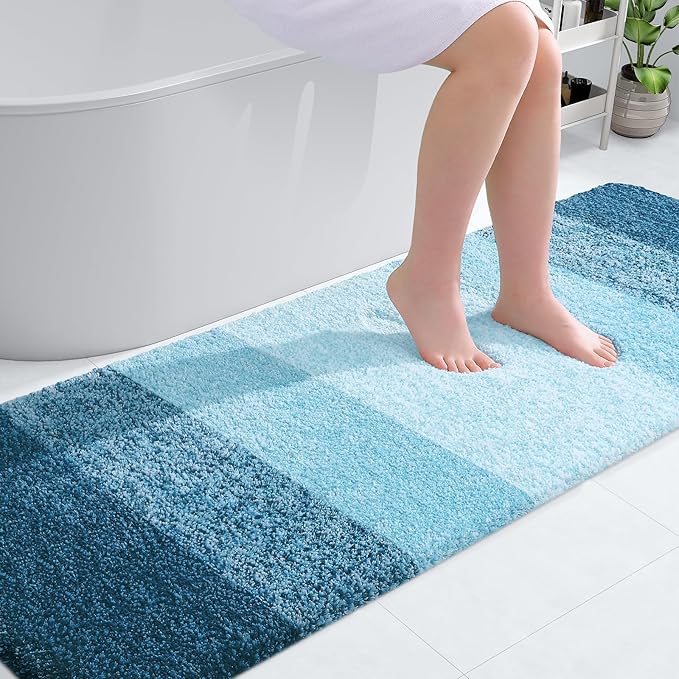 OLANLY Bathroom Runner Rugs Mat 70x24, Extra Soft Absorbent Microfiber Bath Rugs by OLANLY