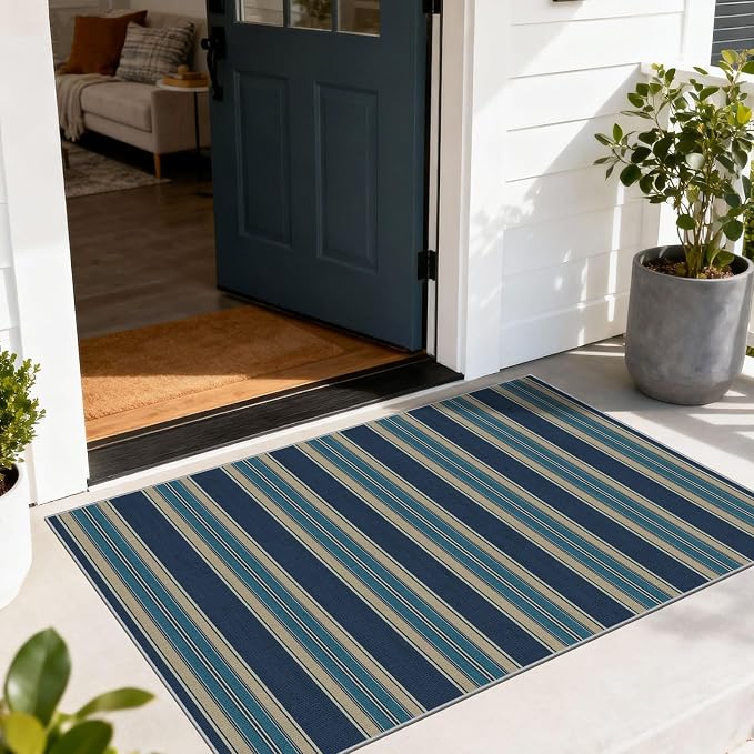 Striped Outdoor Rug by Othilic