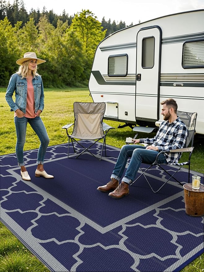 GENIMO 4 ' x 6 ' Outdoor Rug for Patio Clearance, Waterproof Indoor Outdoor - Image 2