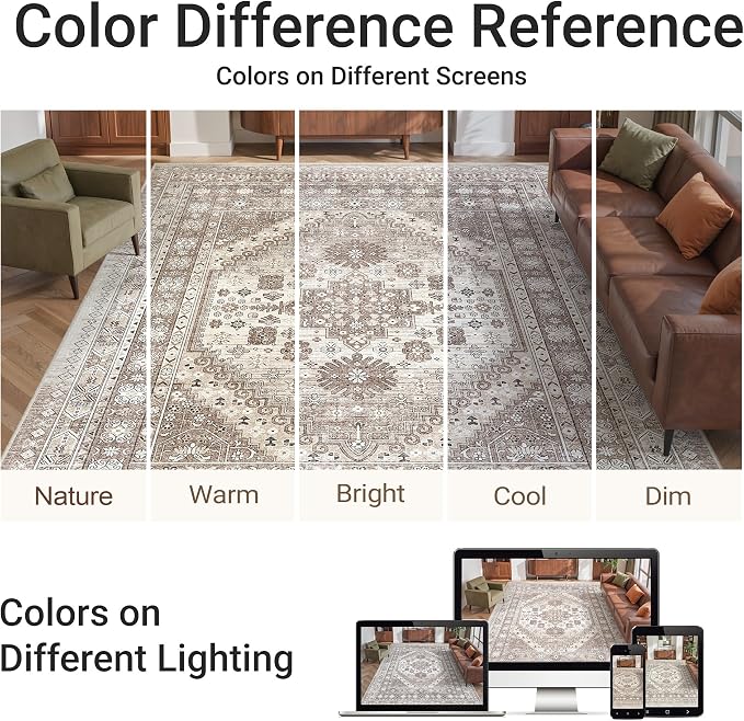 befbee Washable Rug 8x10 Area Rugs - Image 6