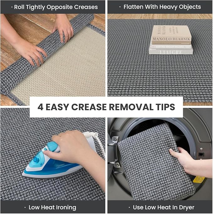 IOHOUZE Washable Runner Rug 2.6x12 Non Slip Rubber Backed Extra Long Hallway - Image 2