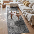 3x8 Black Rug Runners for Hallways Kitchen Runner Rug Non Slip Washable Black by OmpaaHomeDecor