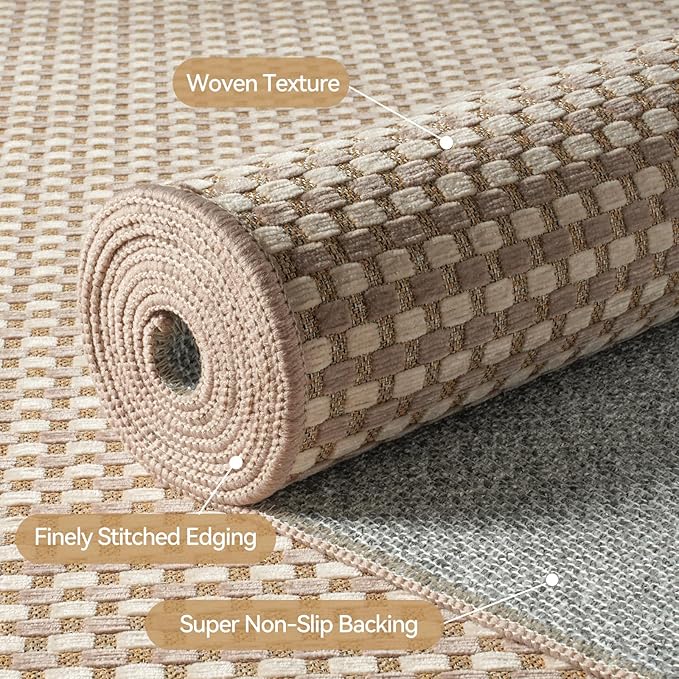 YDKGL 2x6 ft Kitchen Runner Rug Mat Non Slip Boho Woven Hallway Runner Washable - Image 5