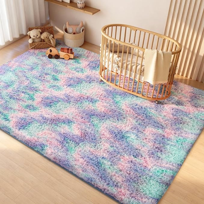 Litanika 4x6 Fluffy Shag Faux Fur Area Rug - Image 4