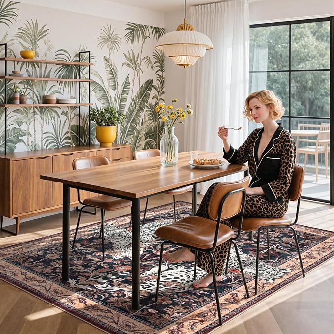 Moynesa Leopard Washable Area Rugs - Image 6