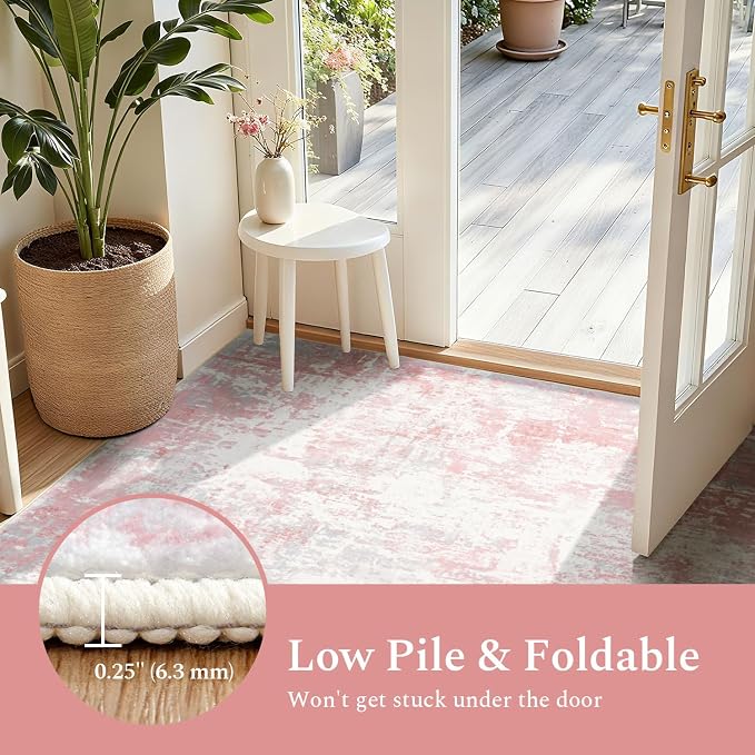 Rugflix 5x7 Area Rugs for Living Room, Washable Large Rug Stain-Resistant Low - Image 8