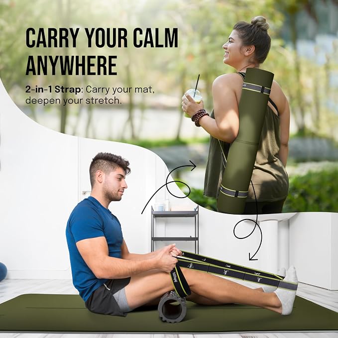 Gogokiwi Extra Wide Yoga Mat for Men Women Non Slip Fitness & Exercise Mat - Image 7