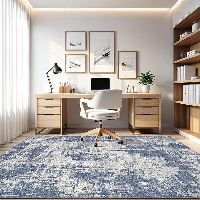 6x8 Area Rug Living Room: Washable Large Abstract Modern Soft Rug Stain - Image 8