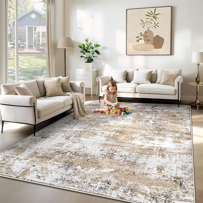 XLUEZ 6x9 Area Rugs for Living Room, Washable Modern Abstract Large Area Rug by XLUEZ