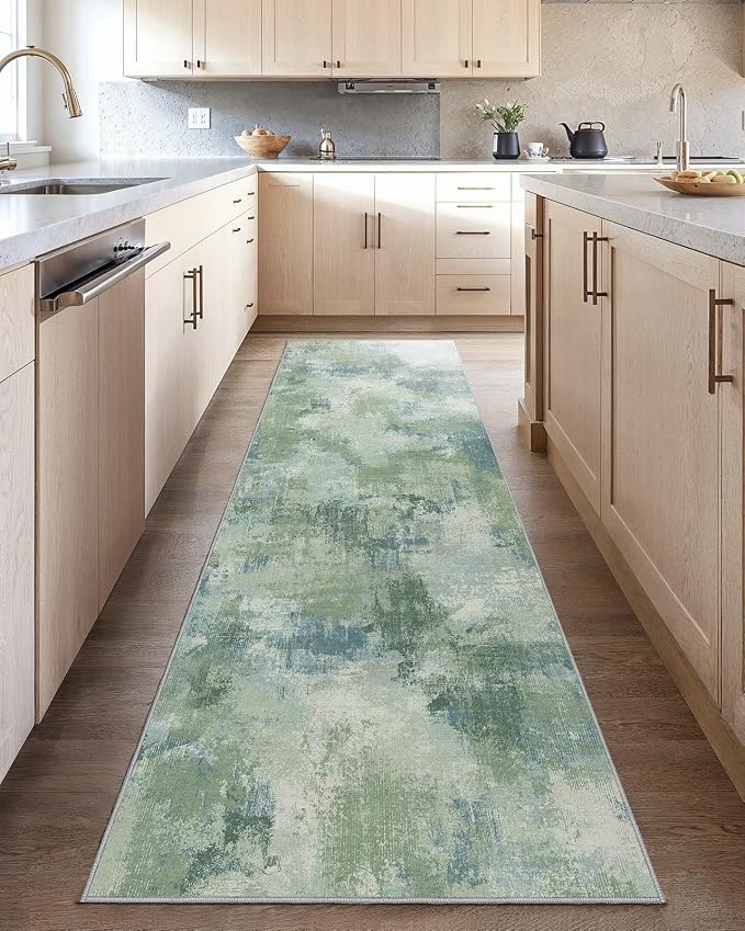 Runner Rugs for Hallway 2'6"x10', Modern Abstract Machine Washable Runners for by AMADAHOMEFURNISHING